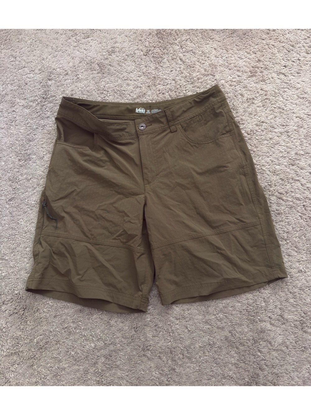 REI Olive Green Outdoor Hybrid Shorts